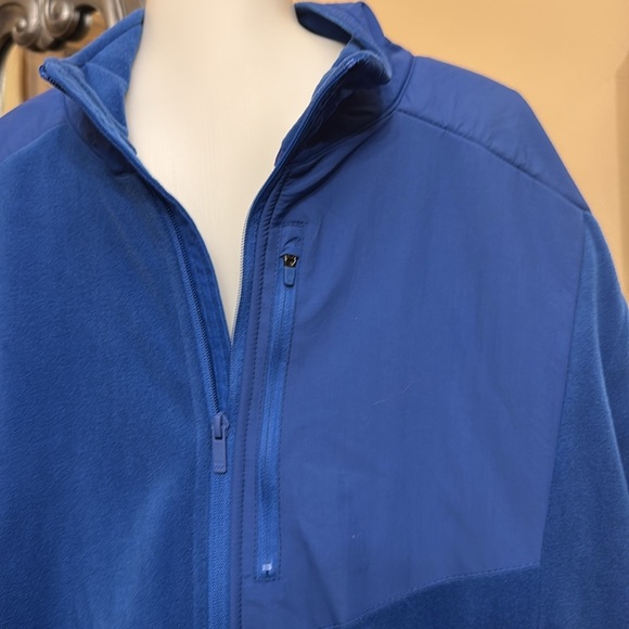 All In Motion Men's Zip-Up Winter Fleece Zip Jacket Blue Warm XXL - Picture 5 of 8